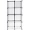 Black Metal Multipurpose Interlocking Wire Space-Saving Shelf Cubes Perfect for Home Storage